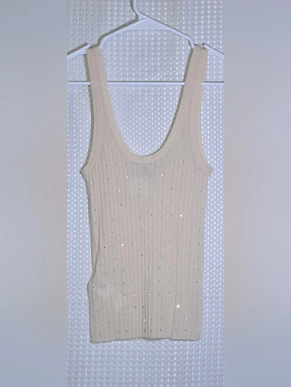 J.Crew Embellished Cashmere Tank Quiet Luxury Soft Glam Balletcore S